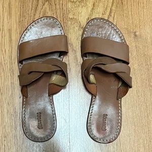 Soludos Brown Braided Slide Sandal